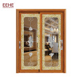 Aluminium glass mosquito net door used aluminum door